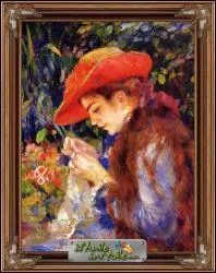 Qui a peint 'Mlle Marie-Th�r�se Durand-Ruel cousant' ?