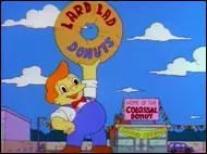 Cette petite boutique est spcialise dans la vente de donuts. Elle est facilement reconnaissable par la statue gante qui trne devant :