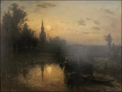 Quel peintre a ralis 'Clair de lune  Overschie' ?