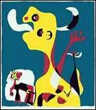 Quel peintre surraliste a ralis 'Femme et chien aboyant devant la lune' ?