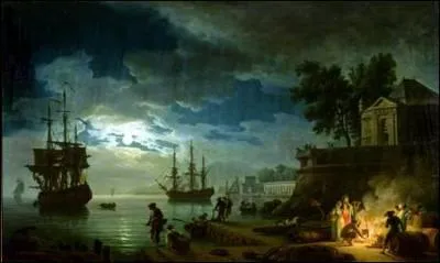 Quel peintre franais du 18me sicle a ralis 'Nuit : un port sous la lumire de la lune' ?