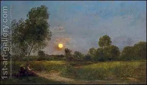 Quel peintre membre de l'Ecole de Barbizon a ralis 'Lever de la lune' ?