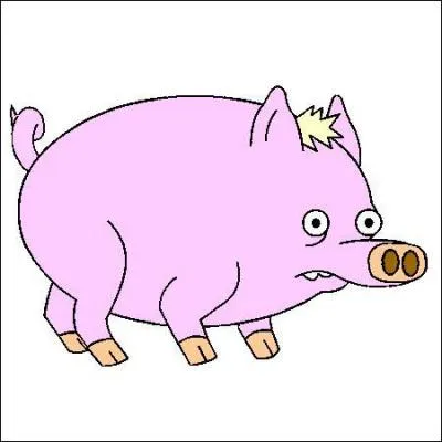 Un porc adopt par Homer,  Krusty Burger, dans Les Simpson - Le Film.