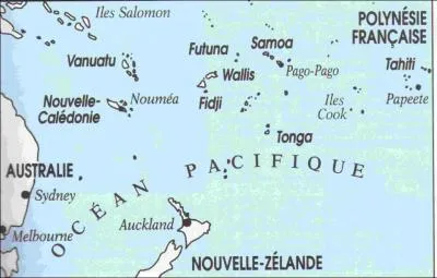 A l'ge de 38 ans, Stevenson part avec sa famille vers les les du Pacifique Sud : de quelles les s'agit-il ?