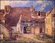 Qui a peint 'Cour de ferme  St Mamms' ?