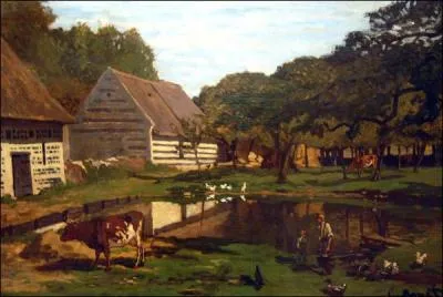 Qui a peint 'Cour de ferme en Normandie' ?