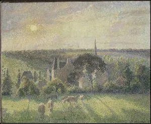 Qui a peint 'Paysage  Eragny, glise et ferme' ?