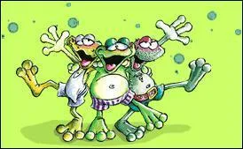 Qui sont les les trois vilaines grenouilles qui jouent toujours de mauvais tours ?