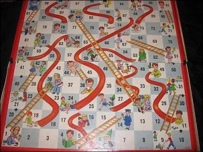 Sur le jeu 'Serpents et Echelles', que doit-on faire si on tombe sur la tte d'un serpent ?