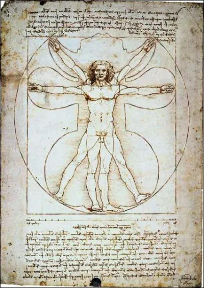 Quel est le sujet de ' l'homme de Vitruve' dessin par Lonard ?