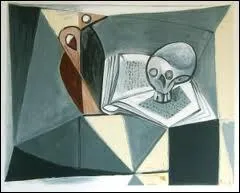 Qui a peint Tte de mort et livre ?