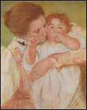 Peintre impressionniste (1844-1926), amie de Degas, elle a souvent reprsent le thme de la maternit.