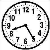 Quel heure montre la petite horloge ?