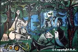 Qui a peint Le djeuner sur l'herbe d'aprs Manet ?