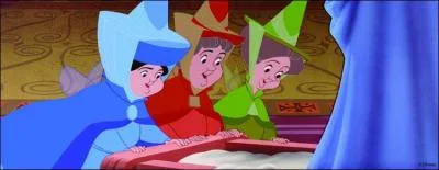 Quels sont les noms des 3 gentilles petites fes qui se sont penches avec bienveillance sur le berceau de la princesse Aurore ?