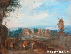 Qui a peint 'Paysage au moulin  vent' ?