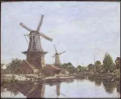 Qui a peint 'Moulins en Hollande' ?