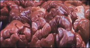 Les abats rouges sont de couleur rouge :