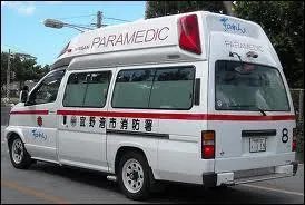 Une ambulance en service... .