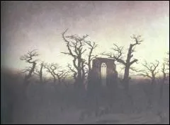 Qui a peint 'Abbaye dans une fort de chnes' ?