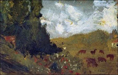 Paysage aux animaux :