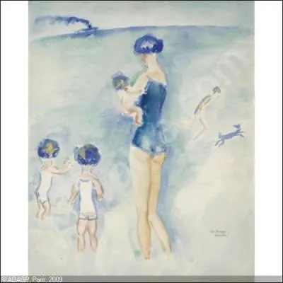 Qui a peint Mre et enfants sur la plage ?