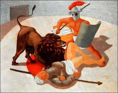 'Gladiateur et lion'