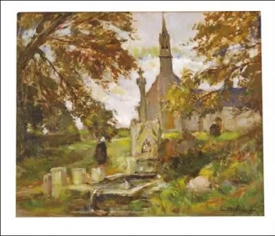 Qui a peint 'Le Drennec, chapelle et calvaire' ?