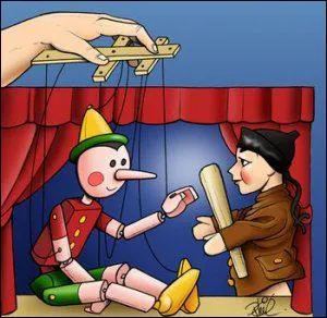 _______________, j'ai vu un spectacle de marionnettes.