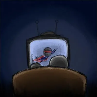 _______________, je regarde la t�l�vision.