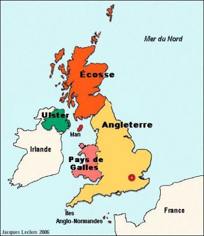 Quelles rgions sont comprises dans la Grande-Bretagne (1707) ?