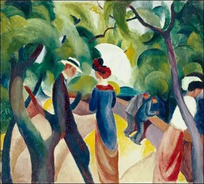 Quel(le) peintre membre du groupe Le cavalier bleu a ralis 'Promenade' ?