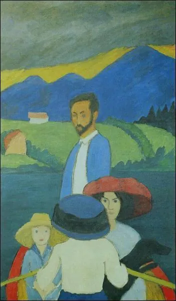 Quel(le) peintre membre du groupe Le cavalier bleu a ralis 'Promenade en canot' ?