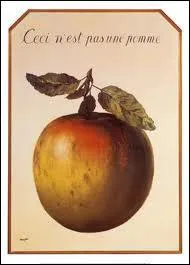 De qui est cette oeuvre intitule 'ceci n'est pas une pomme' ?