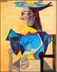 Qui a peint Femme assise au chapeau poisson ?