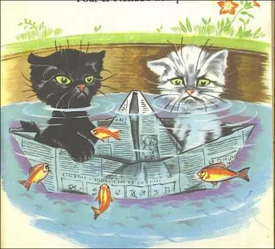 Les deux petits chats espiègles, crées par le dessinateur pour enfants Pierre Probst, s'appellent Pouf et ...