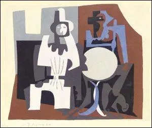 Quel peintre espagnol a ralis 'Pierrot et Arlequin  la terrasse de caf' ?