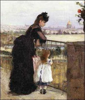 Qui a peint 'Dame et enfant sur la terrasse' ?