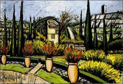 Qui a peint 'La terrasse, le pigeonnier, la serre, les gents' ?