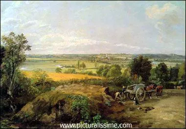 Quel peintre anglais a ralis 'Valle de la Stour et village de Dedham' ?