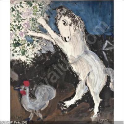 Qui a peint Cheval blanc au coq ?