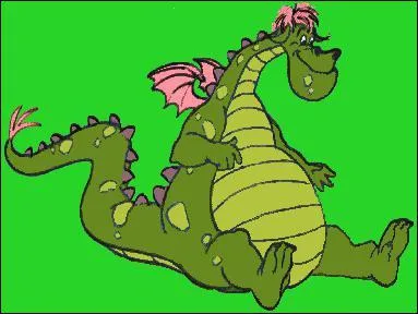Comment s'appelle ce dragon dans Peter et Elliott ?