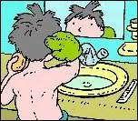 Je dois faire ma toilette :