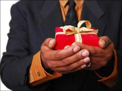 Lorsque je reois quelque chose, je dis :