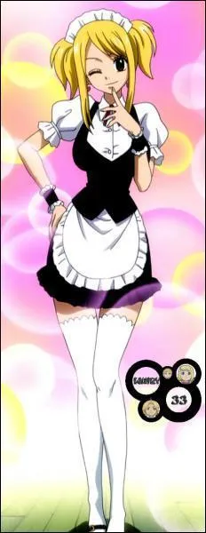 En quoi doit se dguiser Lucy pour sa premire mission avec Natsu et Happy ?