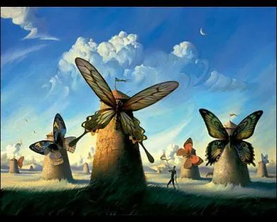 Qui a peint ces Moulins dont l'oeuvre est appelée 'Papillons' ?