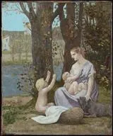 Quel peintre symboliste a ralis 'Maternit' ?