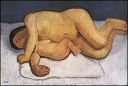 Quelle peintre a ralis 'Mre et enfant' ?