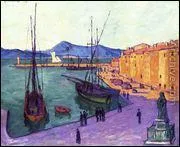 Qui a peint Port de Saint Tropez effet du soir ?