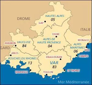 Ensuite, si je vous dis, dpartement 05, vous me dites : (voir la carte)